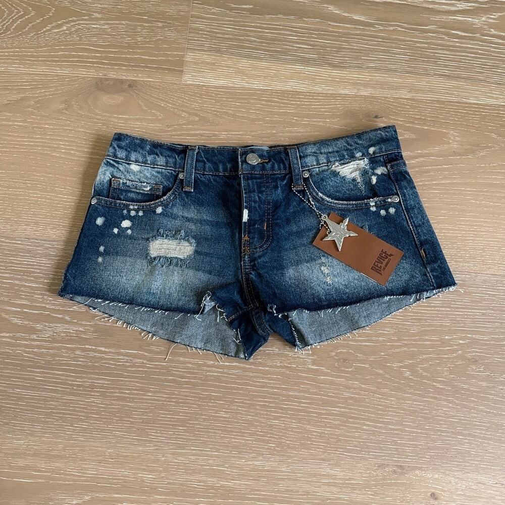 REVICE Denim Denim Shorts Editors Cut Size 26 Moonstone Blue